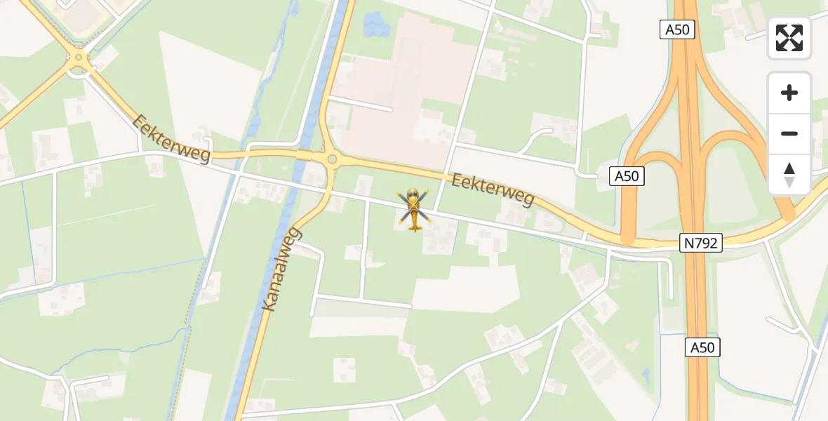 Vluchtroute Traumahelikopter Vaassen - Vaassen, 08 augustus 2022, 11:10