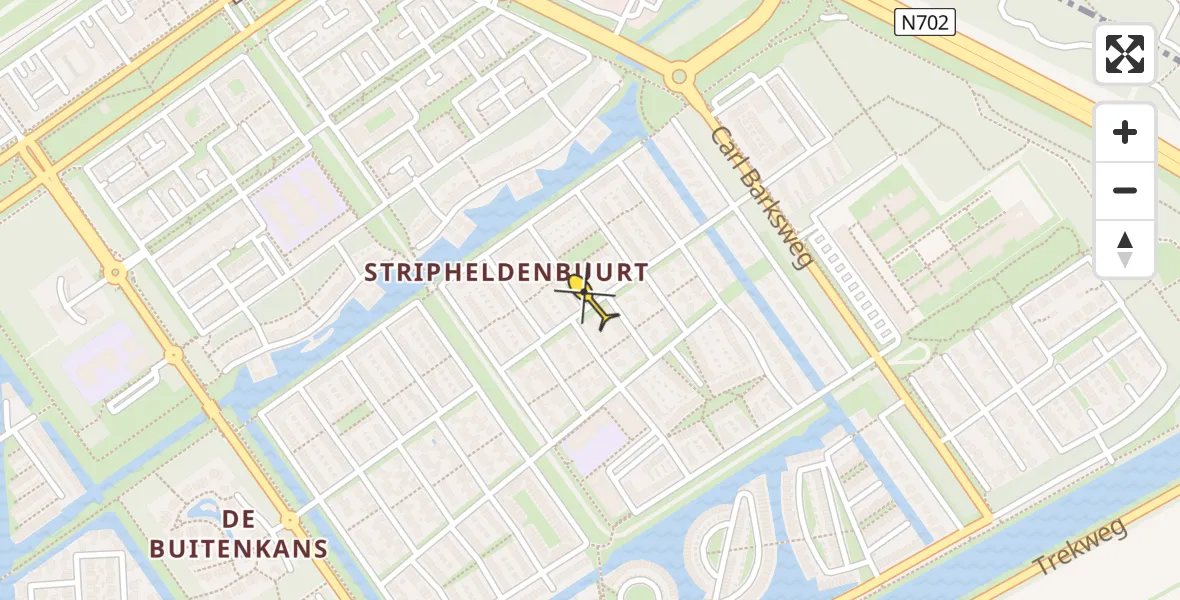 Routekaart van de vlucht: Lifeliner 1 naar Almere