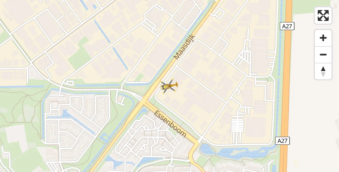 Vluchtroute Traumahelikopter Raamsdonksveer - Raamsdonksveer, 08 augustus 2022, 12:19