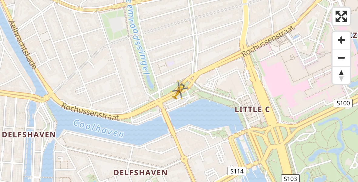 Vluchtroute Traumahelikopter Erasmus MC - Erasmus MC, 08 augustus 2022, 13:03