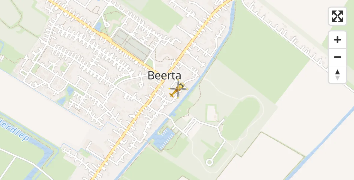 Vluchtroute Traumahelikopter Beerta - Beerta, 08 augustus 2022, 15:33