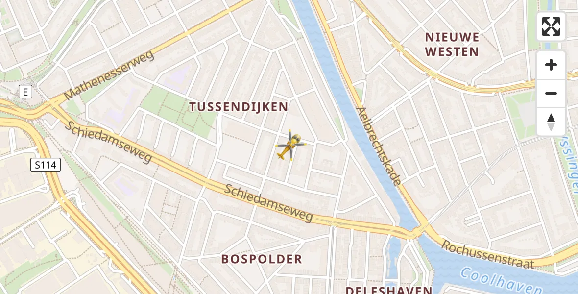 Vluchtroute Traumahelikopter Rotterdam - Rotterdam, 08 augustus 2022, 16:48