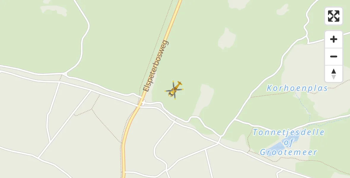 Vluchtroute Traumahelikopter Vierhouten - Vierhouten, 08 augustus 2022, 18:24