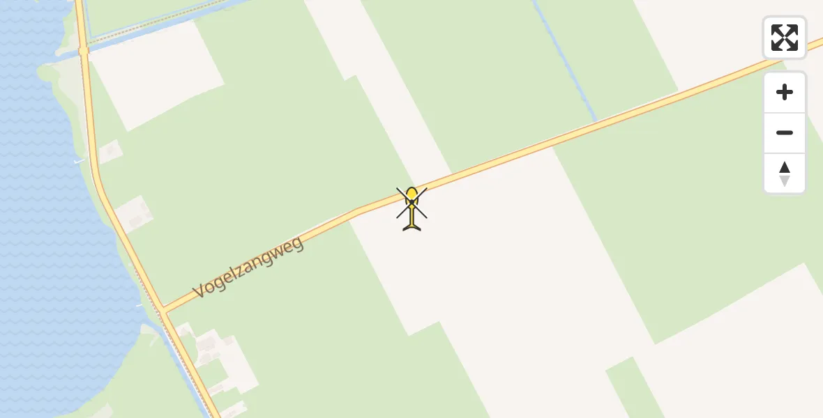 Routekaart van de vlucht: Politiehelikopter naar Rottum