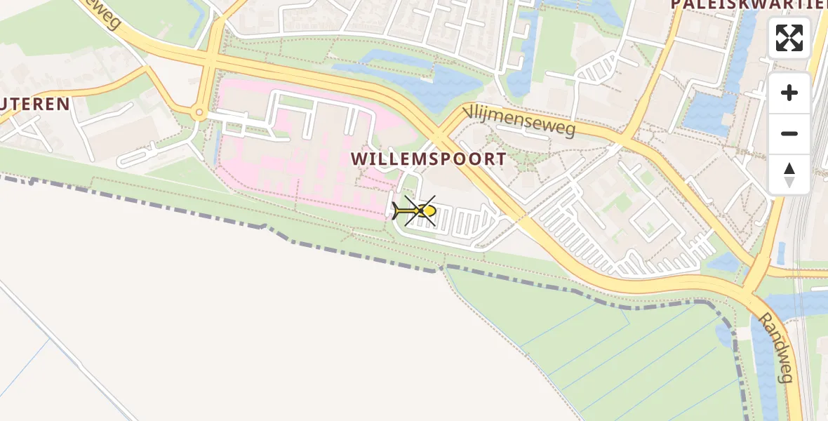 Routekaart van de vlucht: Lifeliner 3 naar 's-Hertogenbosch