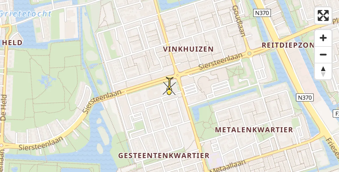 Routekaart van de vlucht: Lifeliner 4 naar Groningen