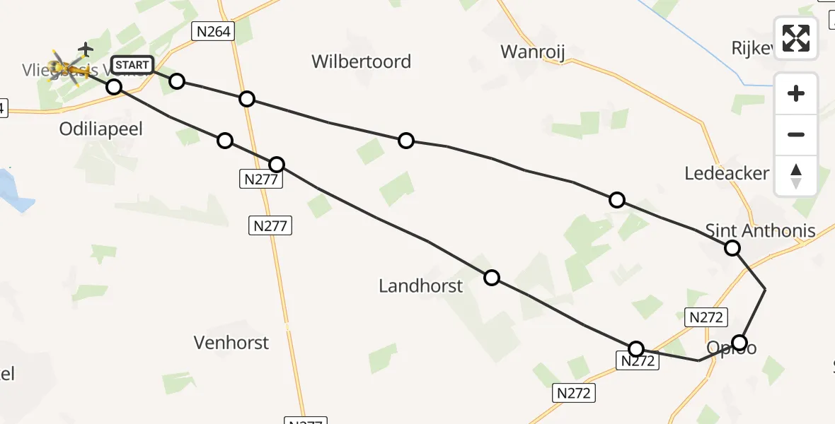 Vluchtroute Traumahelikopter Vliegbasis Volkel - Vliegbasis Volkel, 09 augustus 2022, 23:12