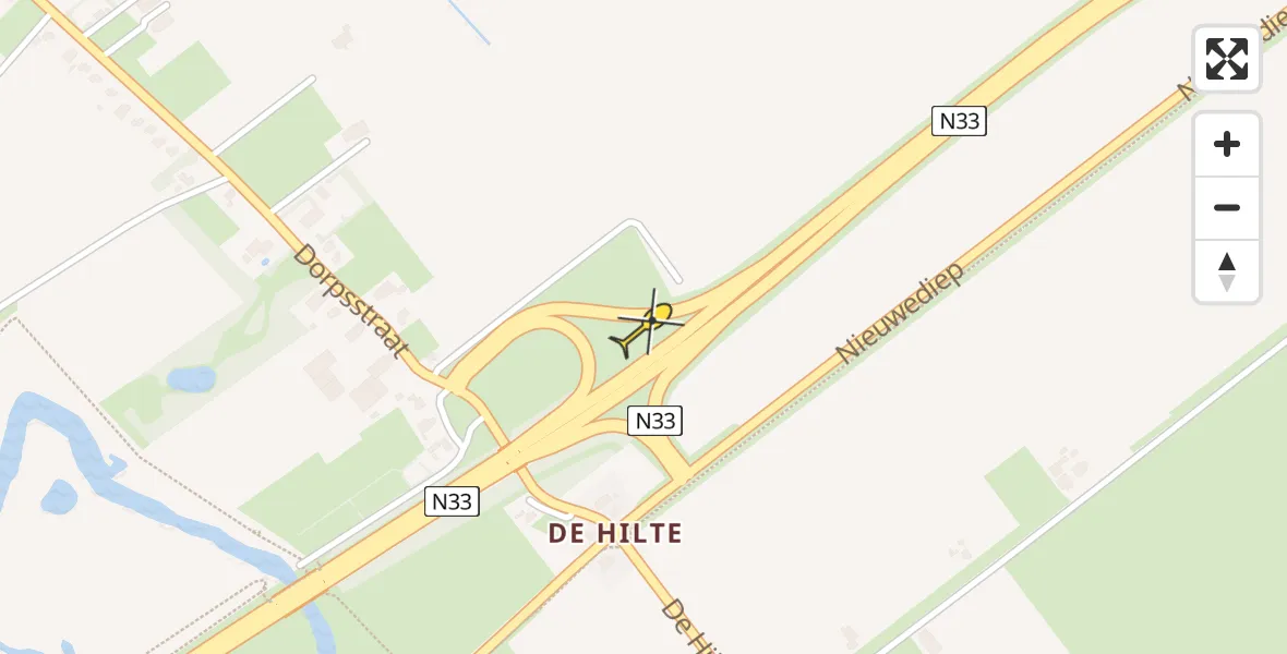 Routekaart van de vlucht: Lifeliner 4 naar Gieterveen