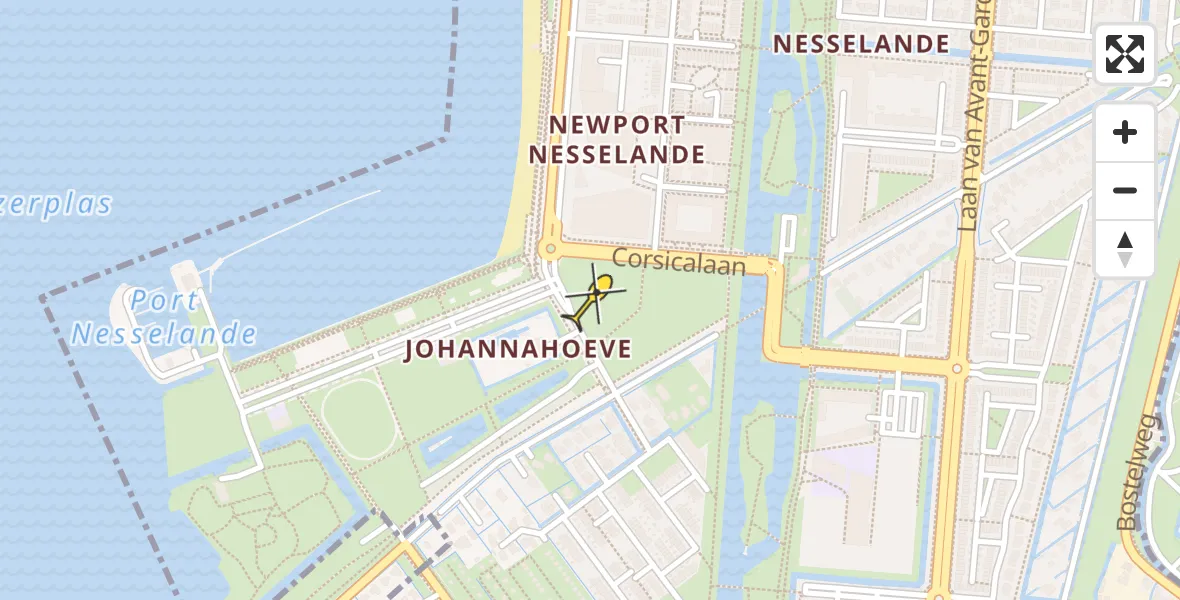 Routekaart van de vlucht: Lifeliner 2 naar Rotterdam