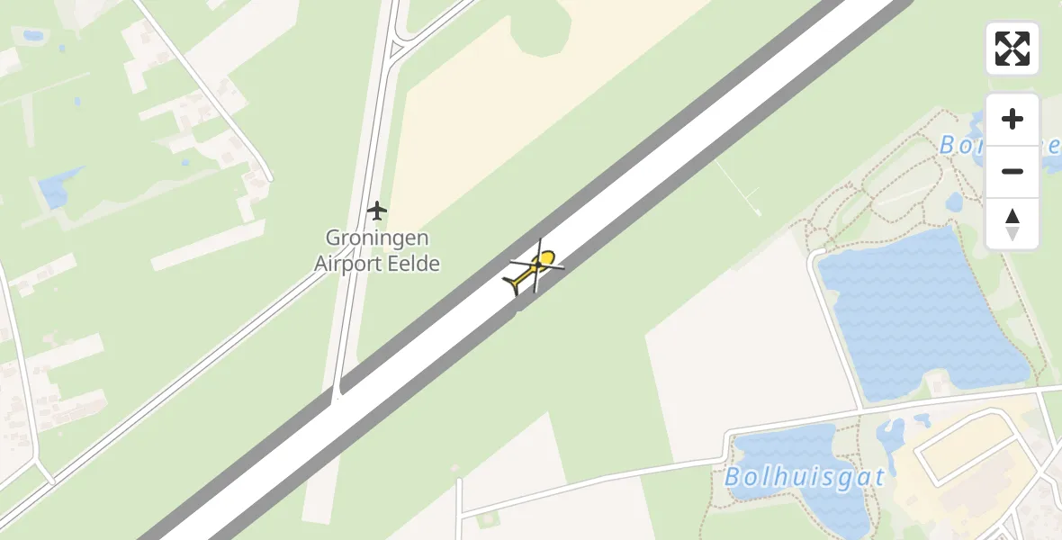 Routekaart van de vlucht: Lifeliner 4 naar Groningen Airport Eelde