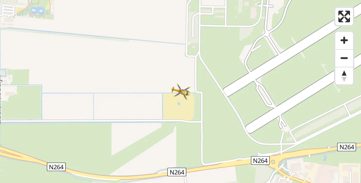 Vluchtroute Traumahelikopter Vliegbasis Volkel - Vliegbasis Volkel, 11 augustus 2022, 07:13