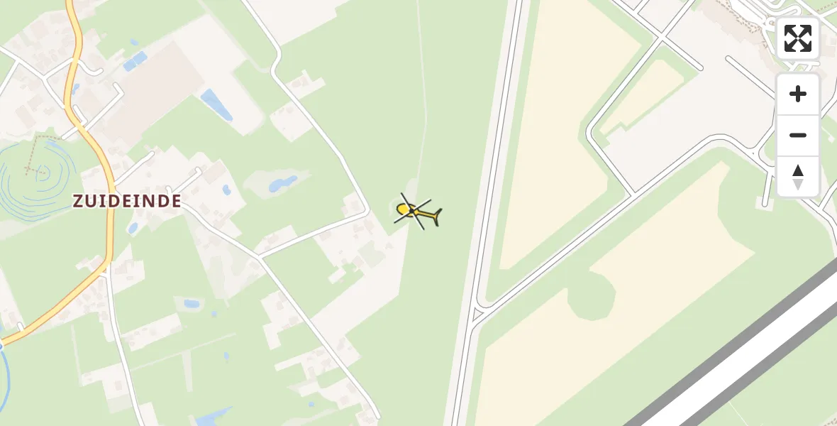 Routekaart van de vlucht: Traumahelikopter naar Groningen Airport Eelde
