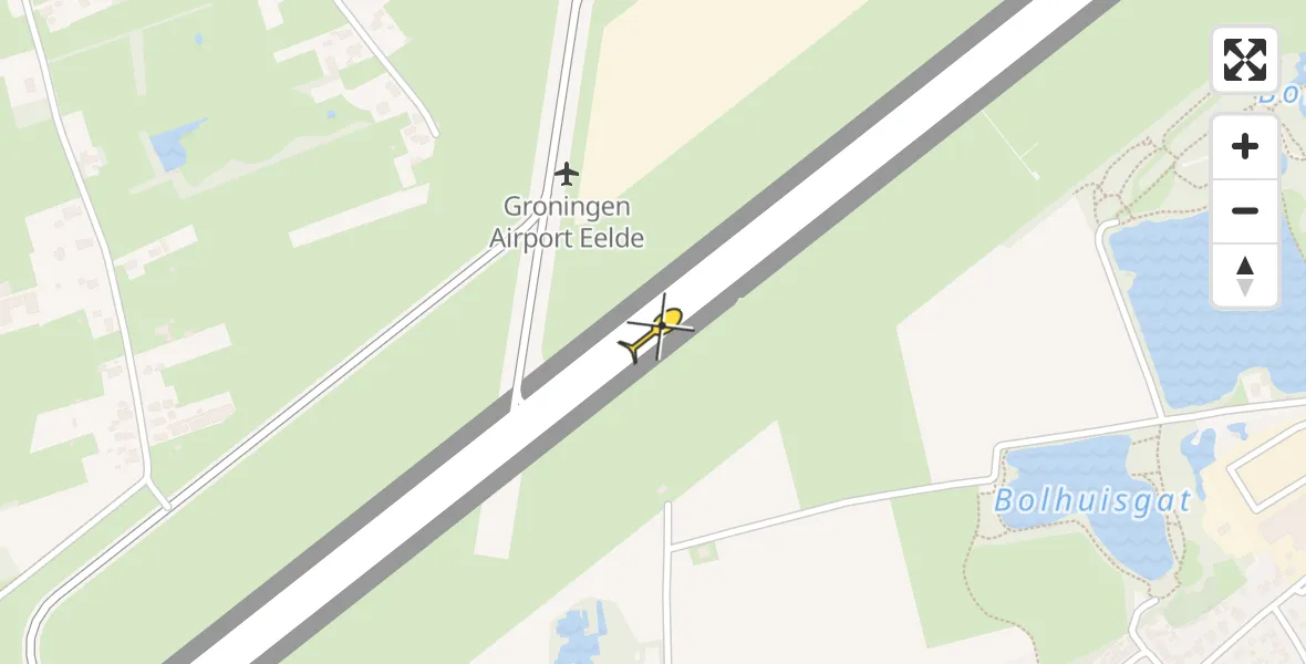 Routekaart van de vlucht: Lifeliner 4 naar Groningen Airport Eelde