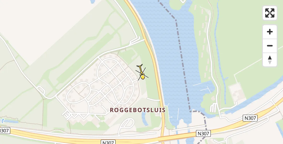 Routekaart van de vlucht: Lifeliner 1 naar Dronten