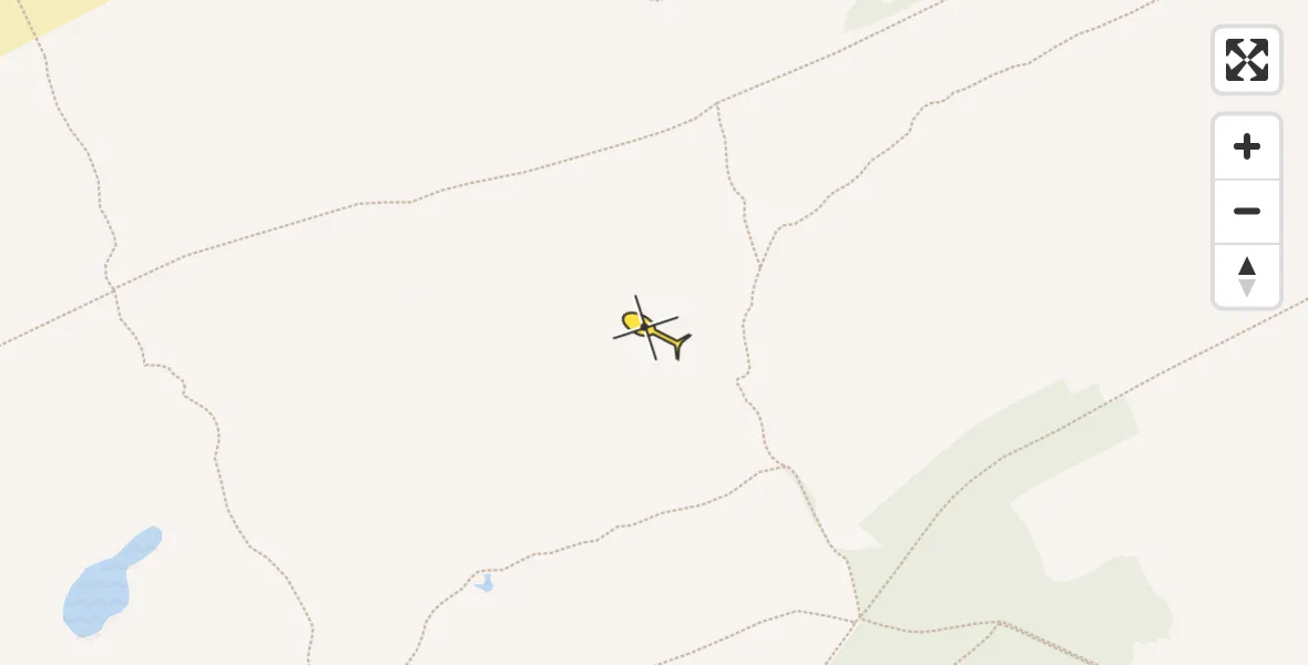 Routekaart van de vlucht: Ambulancehelikopter naar West-Terschelling