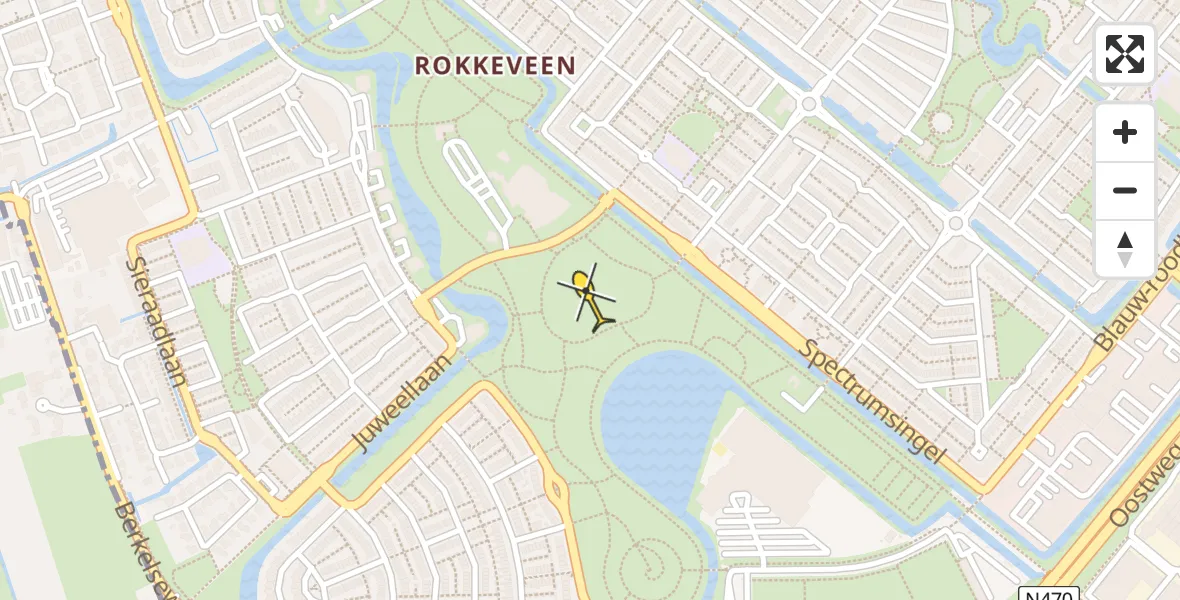 Routekaart van de vlucht: Lifeliner 2 naar Zoetermeer