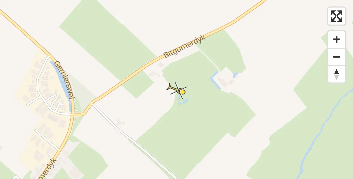 Routekaart van de vlucht: Ambulancehelikopter naar Menaam