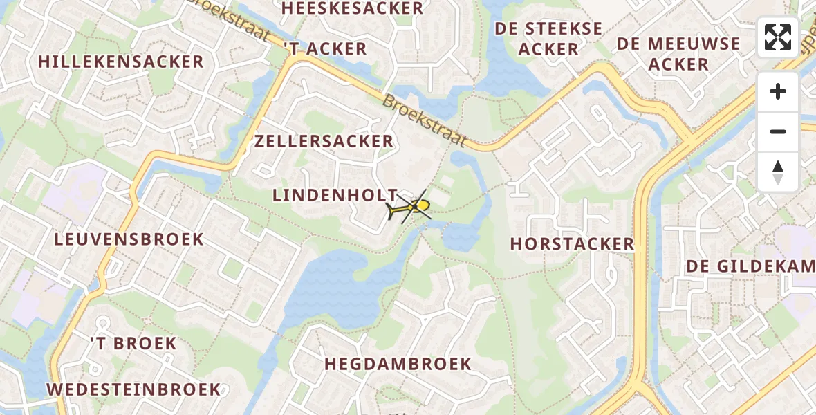 Routekaart van de vlucht: Lifeliner 3 naar Nijmegen