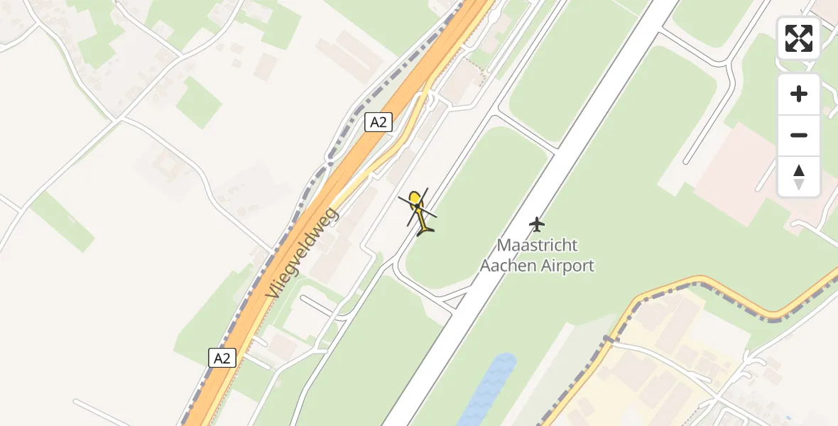Routekaart van de vlucht: Lifeliner 3 naar Maastricht Aachen Airport