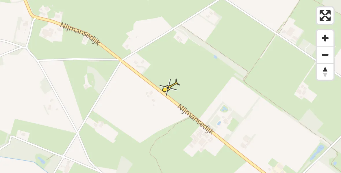 Routekaart van de vlucht: Traumahelikopter naar Zelhem