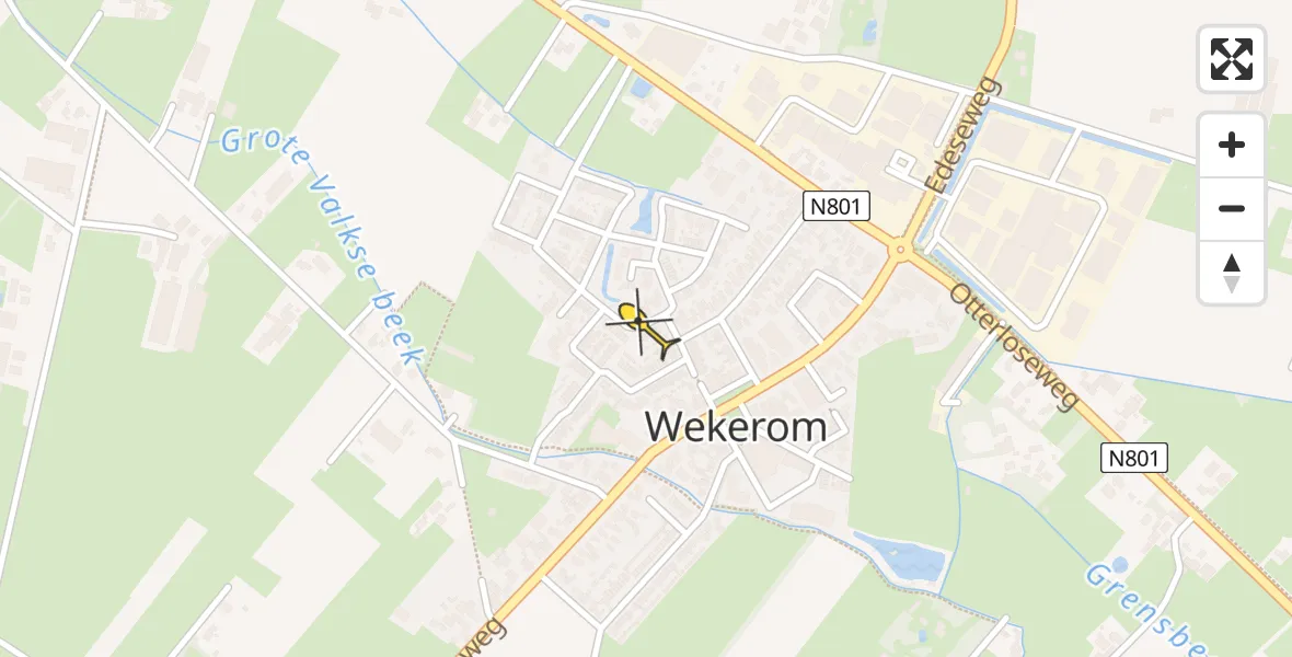 Routekaart van de vlucht: Lifeliner 3 naar Wekerom