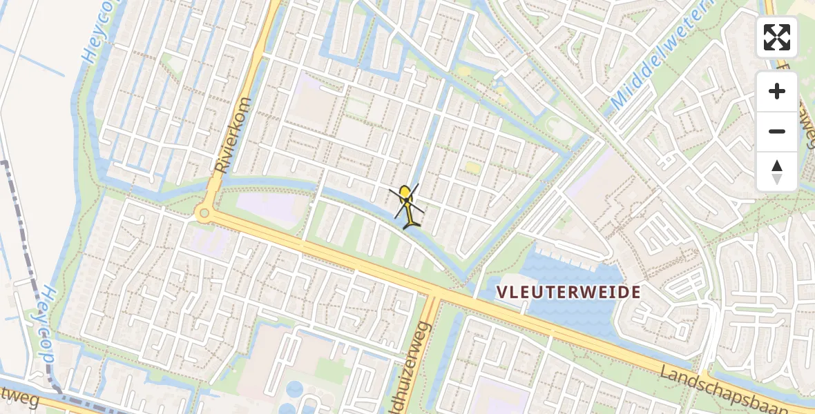 Routekaart van de vlucht: Lifeliner 1 naar Vleuten