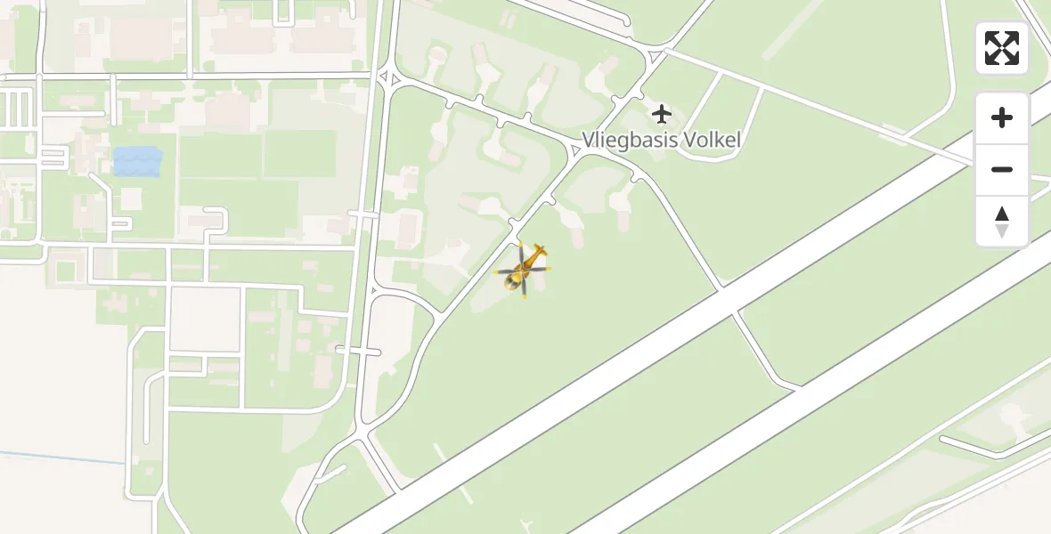 Vluchtroute Traumahelikopter Vliegbasis Volkel - Vliegbasis Volkel, 19 augustus 2022, 12:54