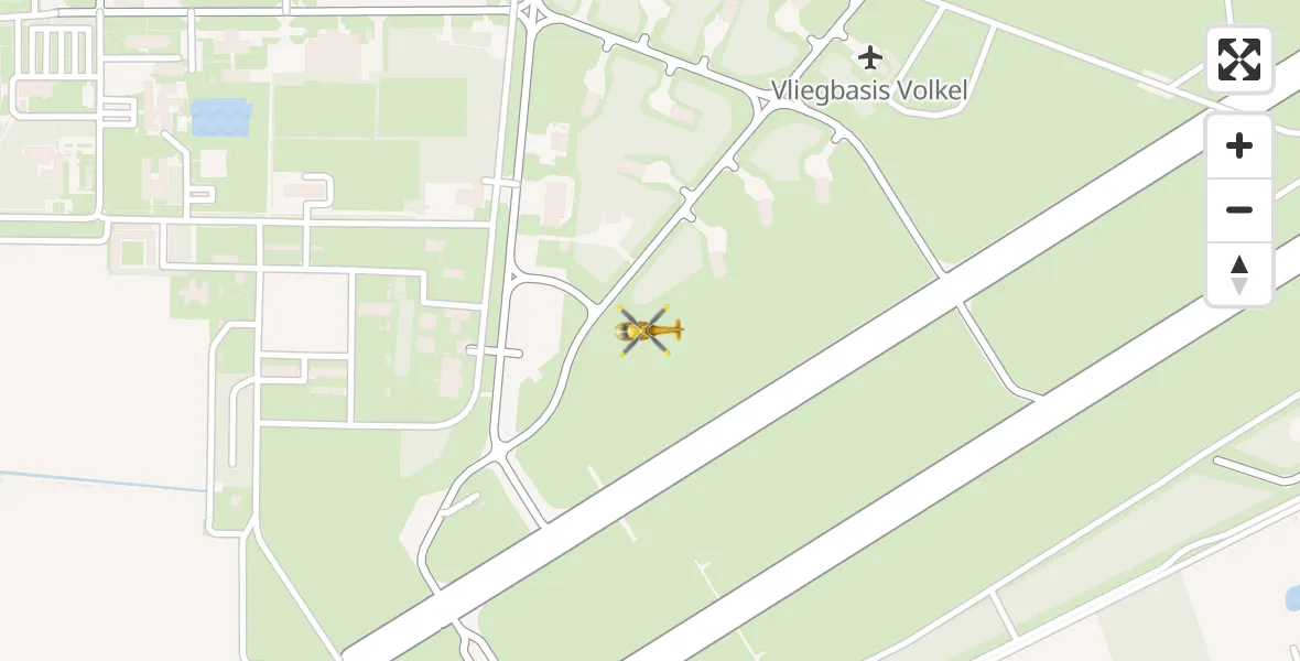 Vluchtroute Traumahelikopter Vliegbasis Volkel - Vliegbasis Volkel, 19 augustus 2022, 20:57