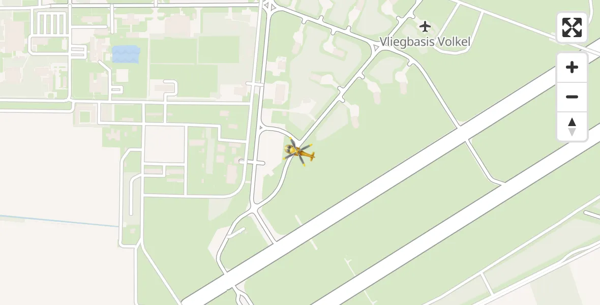 Vluchtroute Traumahelikopter Vliegbasis Volkel - Vliegbasis Volkel, 20 augustus 2022, 01:41