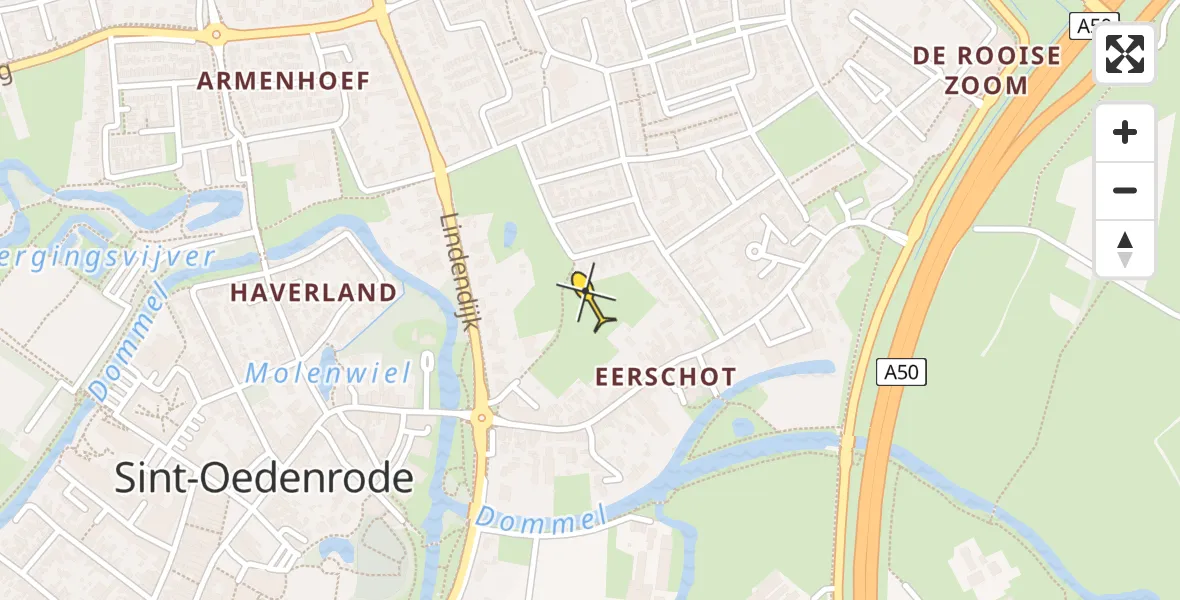 Routekaart van de vlucht: Lifeliner 3 naar Sint-Oedenrode