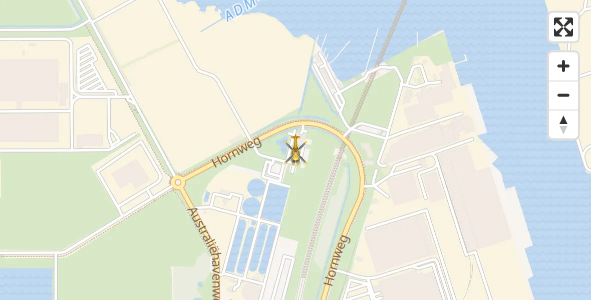 Vluchtroute Traumahelikopter Amsterdam Heliport - Amsterdam Heliport, 20 augustus 2022, 13:37
