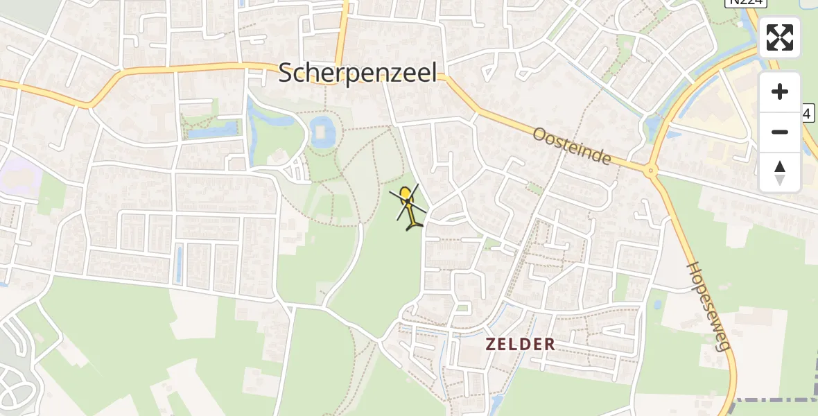 Routekaart van de vlucht: Lifeliner 3 naar Scherpenzeel