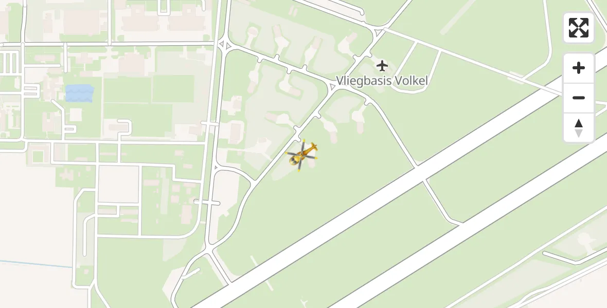 Vluchtroute Traumahelikopter Vliegbasis Volkel - Vliegbasis Volkel, 21 augustus 2022, 09:21