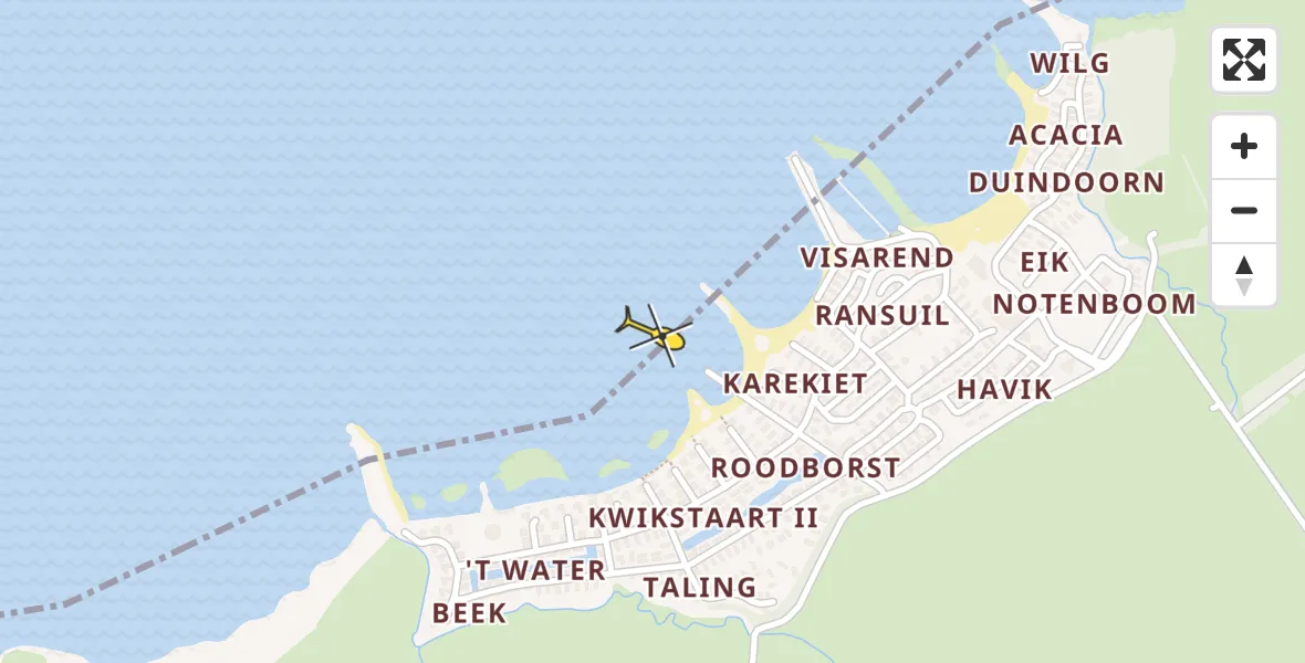 Routekaart van de vlucht: Lifeliner 1 naar Hulshorst