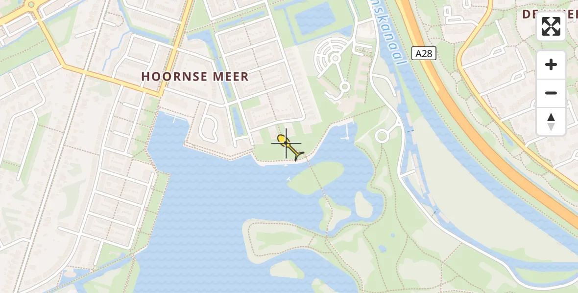 Routekaart van de vlucht: Lifeliner 4 naar Groningen