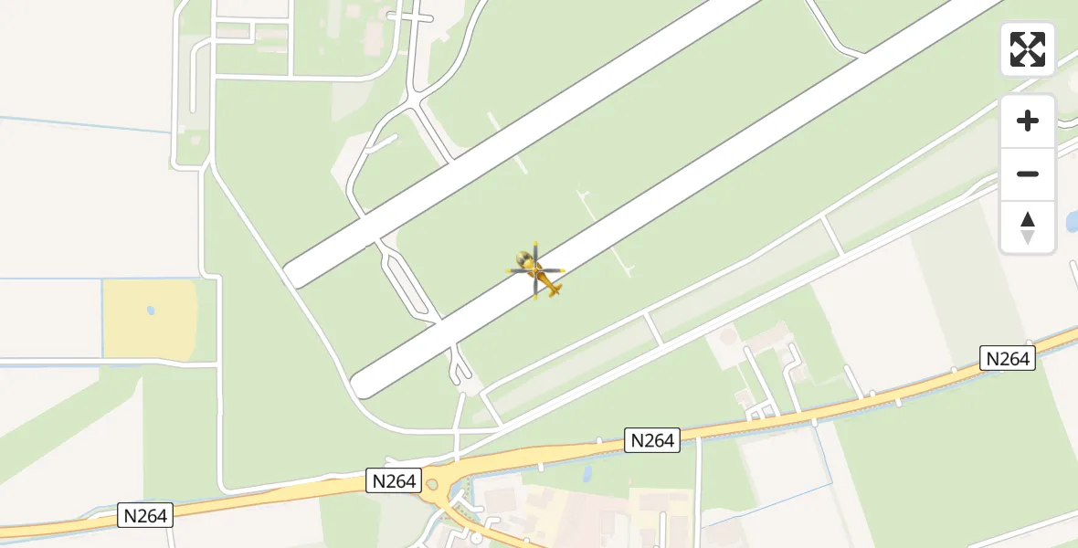 Vluchtroute Traumahelikopter Vliegbasis Volkel - Vliegbasis Volkel, 24 augustus 2022, 17:37