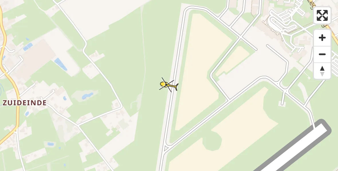 Routekaart van de vlucht: Traumahelikopter naar Groningen Airport Eelde