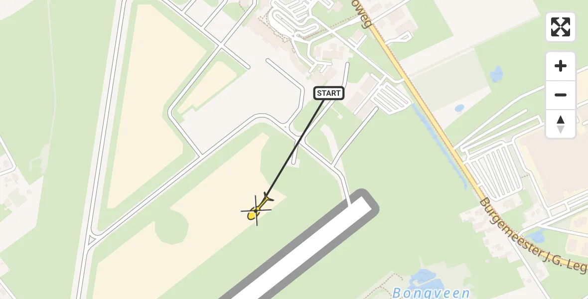 Routekaart van de vlucht: Traumahelikopter naar Groningen Airport Eelde