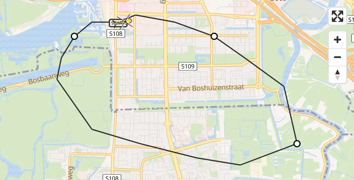 Routekaart van de vlucht: Lifeliner 1 naar VU Medisch Centrum Amsterdam