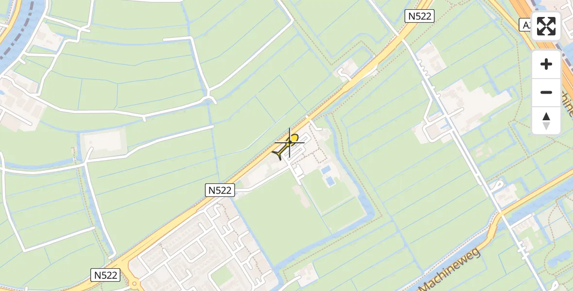 Routekaart van de vlucht: Lifeliner 1 onderweg vanuit Ouderkerk aan de Amstel