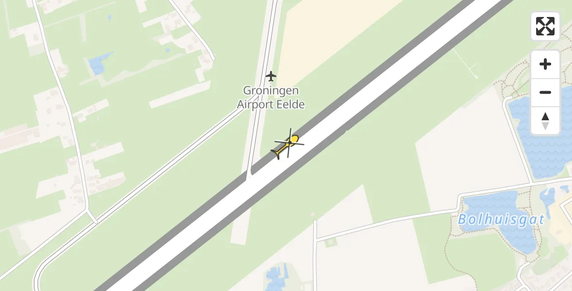 Routekaart van de vlucht: Lifeliner 4 naar Groningen Airport Eelde