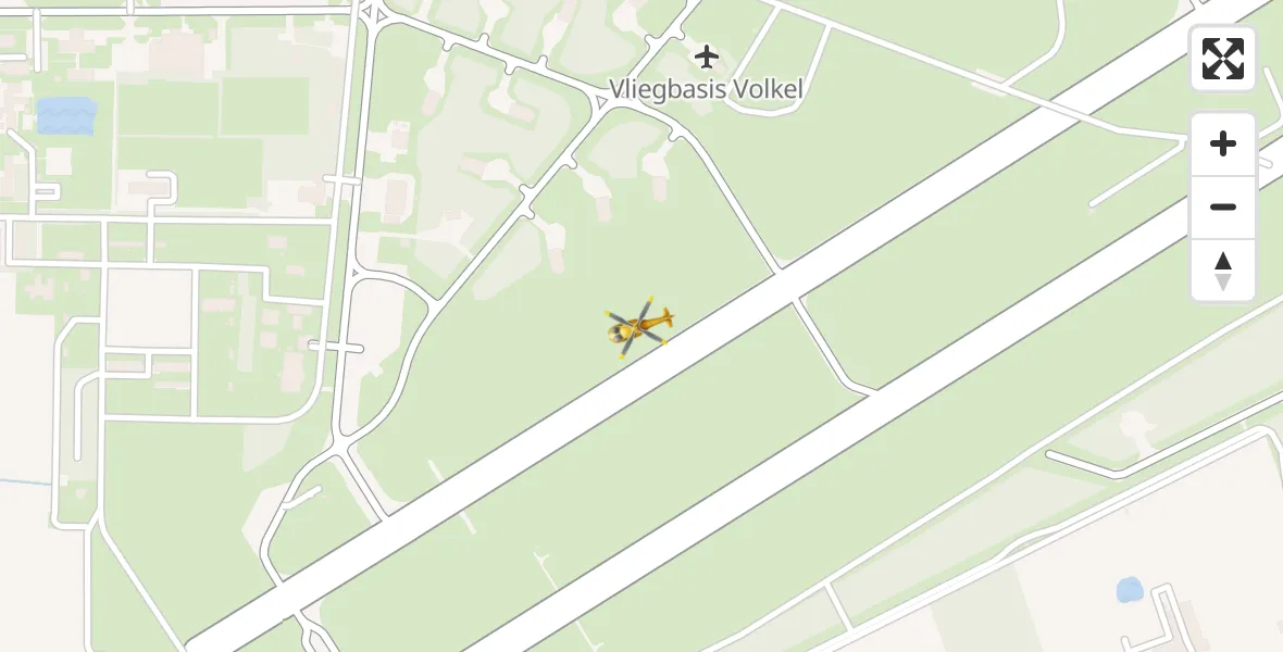 Vluchtroute Traumahelikopter Vliegbasis Volkel - Vliegbasis Volkel, 27 augustus 2022, 20:43