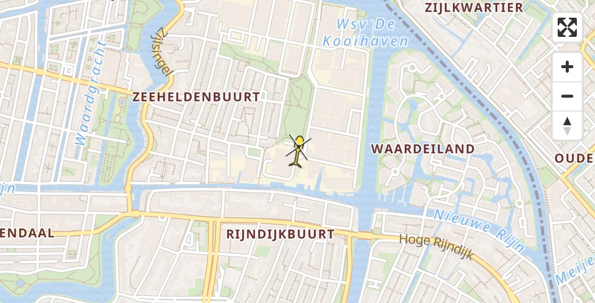 Routekaart van de vlucht: Lifeliner 1 naar Leiden