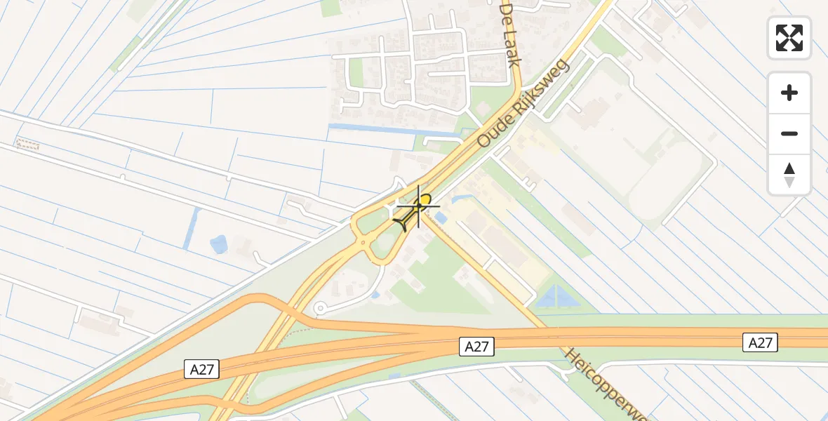 Routekaart van de vlucht: Lifeliner 2 onderweg vanuit Lexmond