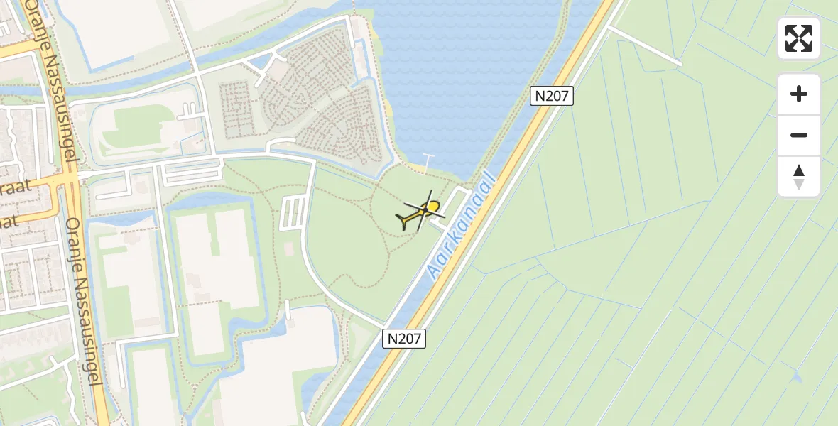 Routekaart van de vlucht: Lifeliner 1 naar Alphen aan den Rijn