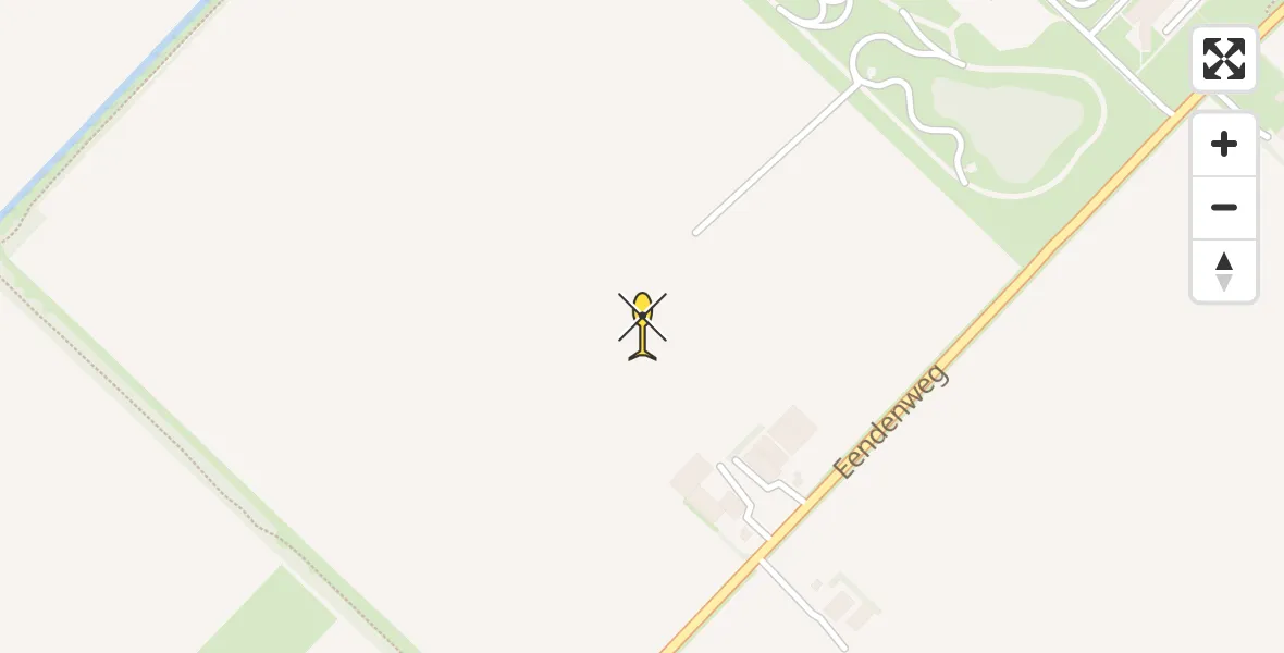 Routekaart van de vlucht: Politiehelikopter naar Lelystad