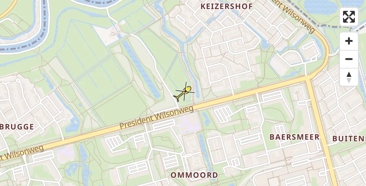 Routekaart van de vlucht: Lifeliner 2 naar Rotterdam