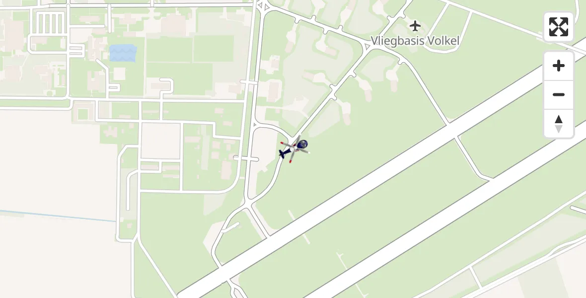 Vluchtroute Politiehelikopter Vliegbasis Volkel - Vliegbasis Volkel, 31 augustus 2022, 08:56