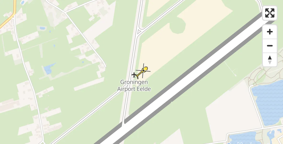 Routekaart van de vlucht: Lifeliner 4 naar Groningen Airport Eelde