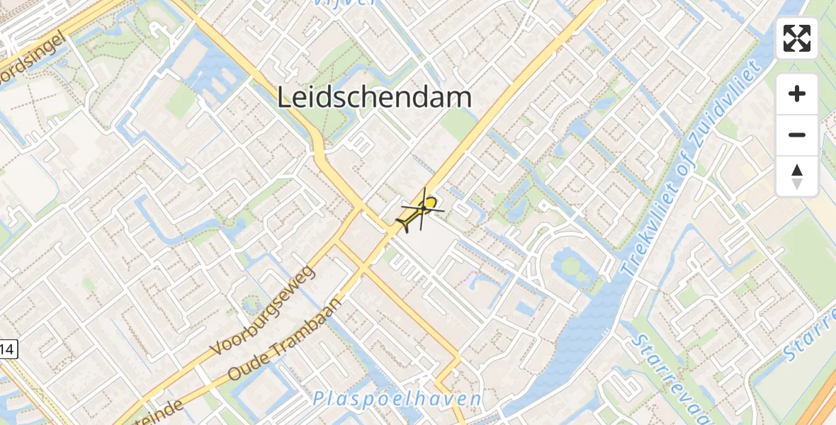 Routekaart van de vlucht: Lifeliner 2 naar Leidschendam